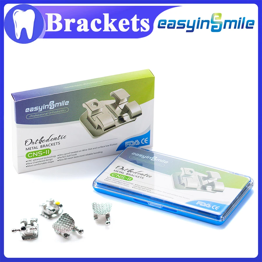 Easyinsmile Висококачествен стоматологичен материал за скоба Orhto Метални мини скоби Рот/МВТ 345 022