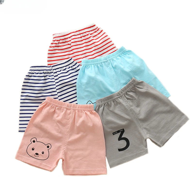 Летни шарени шорти за малки момчета и момичета, детски памучни панталонки за момчета и момичета, къси панталони с герои от анимационни филми, детски дрехи от 1 до 5 години