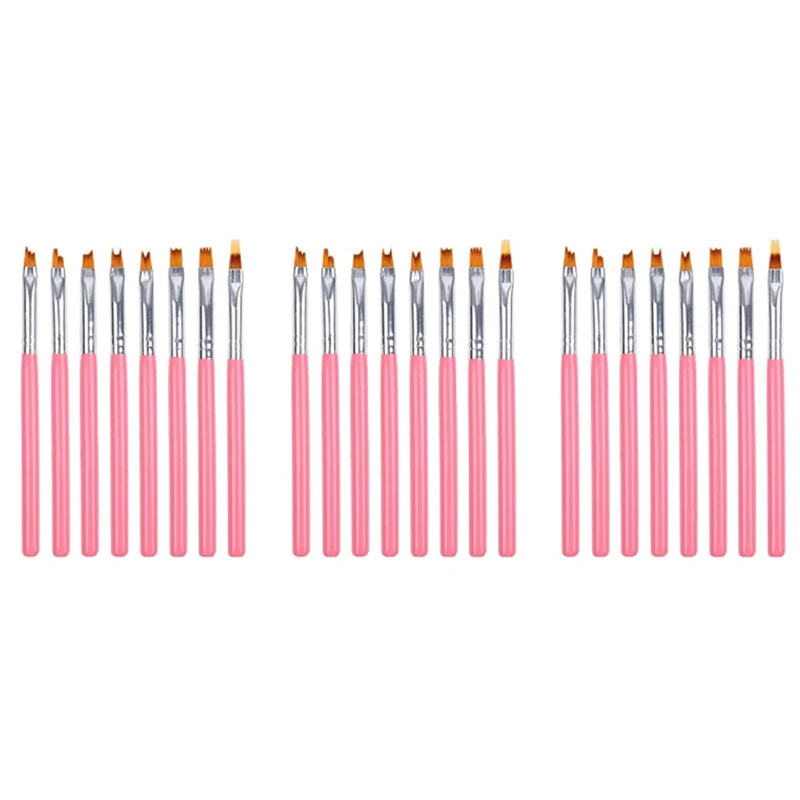 Комплект цветни писалки за чертане 24 бр., четка за нокти с розови листенца, къса четка за нокти