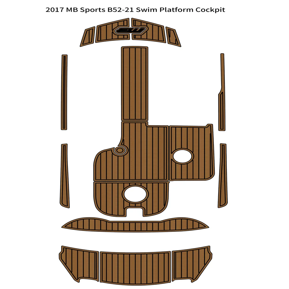 2017 MB Sports B52-21 Платформа за плуване, кокпит, подложка за лодка покритие от пяна EVA, кърлежи подложка за пода